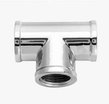 Rosca Femea em T Latão Cromado 90 1/2 Blukit