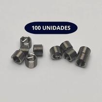 Rosca Postiça Helicoil M6 X 1,00 X 1,5d 100 Unidades