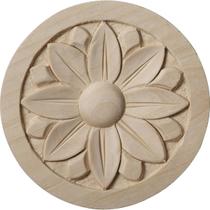 Roseta Ekena Millwork Bedford em madeira de seringueira 9x9 cm Roseta Ekena Millwork Bedford em madeira de seringueira 9x9 cm