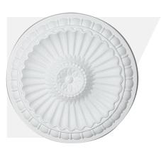 Roseta Gart R28 Em Poliestireno Eps Isopor Branco Para Teto