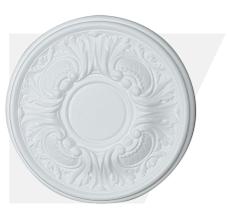 Roseta Gart RR30 Em Poliestireno Eps Isopor Branco Para Teto