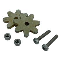 Roseta para espora 7 dentes metal par com parafuso e porca para cavalo doma passeio cavalgada vaquejada laço tambor