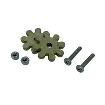 Roseta para espora 8 dentes metal par com parafuso e porca para cavalo doma passeio cavalgada vaquejada laço tambor