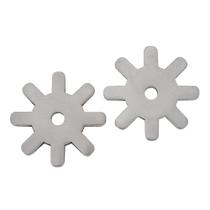 Roseta para Espora Western 8 Pontas Aço Inox Escovado Metalab 25545