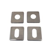 Rosetas avulsas acabamentos fechadura externa arouca 080 quadrada inox polido