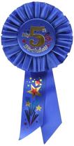 Rosette Beistle My 5th Birthday Blue Rosette Beistle My 5th Birthday Blue