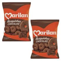Rosquinha Crocante Chocolate Para o Café Marilan 2 Pcts 350g
