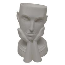 Rosto Enfeite Decoração Impressão 3D Porta Objeto Vaso 14 cm Sala Branco Rosto Enfeite Decoração Impressão 3D Porta Objeto Vaso 14 cm Sala Branco