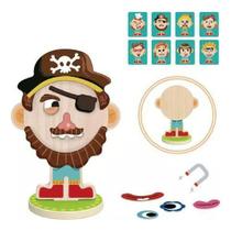 rosto mister105o magnetico jogo educativo madeira tookytoy