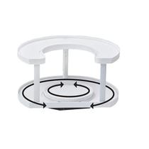 Rotating Spice Rack, organizador de temperos, armazenamento de cozinha, branco Rotating Spice Rack, organizador de temperos, armazenamento de cozinha, branco