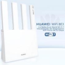 Roteador HUAWEI BE3 Wi-Fi 7 Be3600 Gigabit 3.6 Gpbs Gamer Mesh Tri-Band 2,4 GHz 5 GHz e 6 GHz