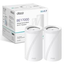Roteador TPLink Deco BE75 Whole Home Mesh BE17000 Tri Band 2.4Ghz 5Ghz 6GHz Wifi 7 Pack 2Pçs Roteador TPLink Deco BE75 Whole Home Mesh BE17000 Tri Band 2.4Ghz 5Ghz 6GHz Wifi 7 Pack 2Pçs