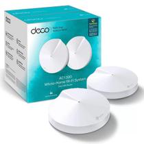 Roteador TPLink Deco M5 Gigabit Ethernet AC1300 10 100 1000MBbs Dual Band 2.4 5GHz 4 Antenas Branco 2 Unidades
