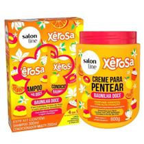 Rotina e Definição: Kit Shampoo/Cond. e Creme Pentear 800g Baunilha Doce Salon Line Rotina e Definição: Kit Shampoo/Cond. e Creme Pentear 800g Baunilha Doce Salon Line