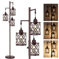 ROTTOGOON Luminária de Piso Industrial Farmhouse de 173 cm com 3 Luzes ROTTOGOON Luminária de Piso Industrial Farmhouse de 173 cm com 3 Luzes
