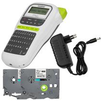 Rotulador Brother Pt-h110 + 2 Fita Compatível Tze231 + Fonte Rotulador Brother Pt-h110 + 2 Fita Compatível Tze231 + Fonte