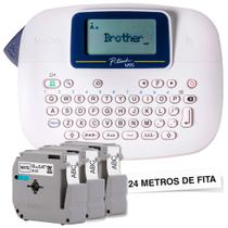 Rotulador Eletrônico Branco Portártil Brother PT M95WTBP Com 3 Fitas M231 Rotulador Eletrônico Branco Portártil Brother PT M95WTBP Com 3 Fitas M231