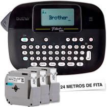 Rotulador Eletronico Portatil Com 3 fitas PTM95BKBP Brother Preto