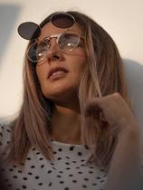 Round Flip Up Óculos de Sol para Homens e Mulheres - John Lennon Gl