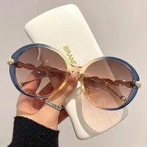 Round Sunglasses Ins Style, Fashion Street Photography Glasses