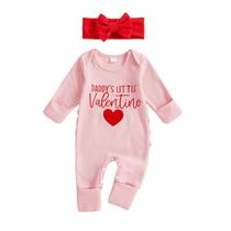 Roupa Adobabirl Baby Girl Dia dos Namorados 0-3 meses rosa Roupa Adobabirl Baby Girl Dia dos Namorados 0-3 meses rosa