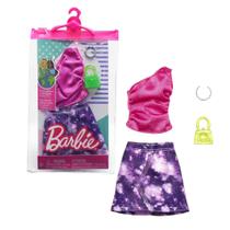 Roupa Barbie Blusa Rosa Saia Tie-Dye Mattel