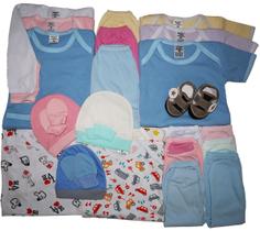 Roupa Bebê Body Mijão Kit C/25 Peças Com Sapatinho Atacado