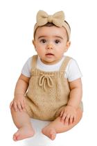 roupa bebe Jamper de Tricô de Verão Cor Palha tamanho 1 roupa bebe Jamper de Tricô de Verão Cor Palha tamanho 1