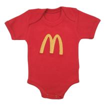 Roupa Bebê Menina Menino Body McDonalds Temático Mêsversário - Semprebebê