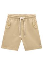 Roupa Bermuda Short Em Sarja Pita LucBoo Infantil Masculino Estilosa C/ Cordão P/ Amarração LucBoo