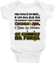 Roupa Body Bebê Infantil Ensinamento Nerd - TAMANHO G Roupa Body Bebê Infantil Ensinamento Nerd - TAMANHO G