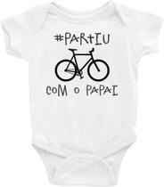Roupa Body Bebê Infantil Partiu Andar de Bike Com o Papai - TAMANHO GG