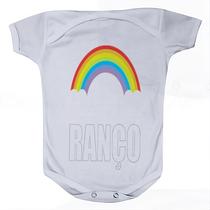 Roupa Body Bebê Manga Comprida Estampado Arco Iris