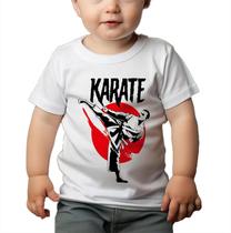 Roupa Body Bebê Manga Comprida Estampado Karate