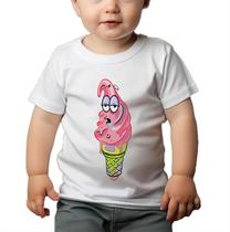 Roupa Body Bebê Manga Comprida Estampado Sorvete Patrick