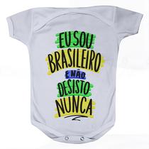 Roupa Body Bebê Manga Comprida Estampado sou brasileiro