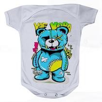 Roupa Body Bebê Manga Comprida Estampado Urso Estiloso