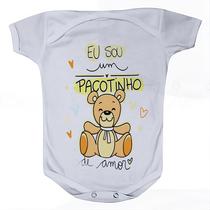 Roupa Body Bebê Manga Curta Estampado Pacotinho do Amor