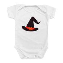 Roupa Body Bebê Presente Gestante Halloween Chapéu Bruxinha - Use Junin