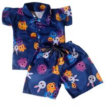 Roupa Bolofofos Menino festa Conjunto Infantil Bolofofo