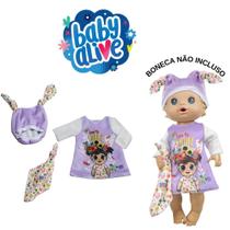 Roupa boneca baby alive hasbro original - kit soneca shine