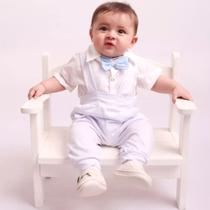 Roupa Branca Social Pajem Menino Bebê Pedro Batizado Casamento Festa Apresentação Infantil