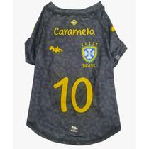 Roupa Brasil para Cachorro UV50+ DogNerd Brasil Preta Tamanho:5