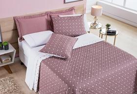 Roupa Cama Casal Casal Queen Size Elegance Colcha Petit Poá