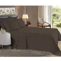 ROUPA CAMA Jogo De Lençol Microfibra Casal Queen 4 Peças LISO