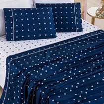Roupa Cama Queen Size Petit Poa 04 Peças 200 Fios