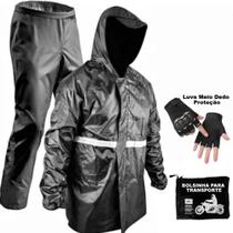 Roupa Capa De Chuva Motoqueiro Motoboy Luva Meio Dedo