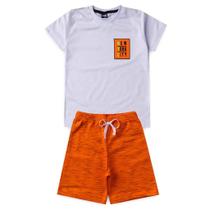 Roupa Conjunto Infantil Masculino Criança Bermuda Blusa Meia Manga Infanto Juvenil