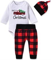 Roupa coordenada Aalizzwell Preemie Baby Boys Christmas Roupa coordenada Aalizzwell Preemie Baby Boys Christmas