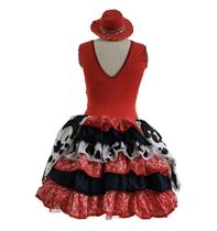 Roupa Country Feminina Infantil Vestido Cowgirl Com Chapéu